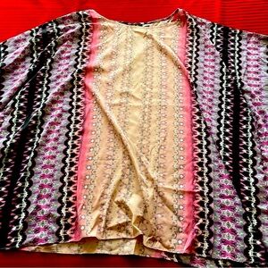 Pre-Owned Multicolor Asymetrical Bob Mackie Wearable Art Caftan Top